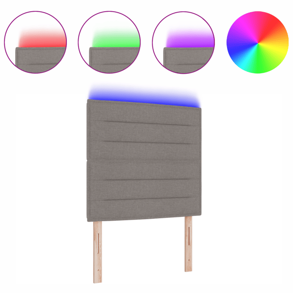 LED huvuddyna Taupe tyg