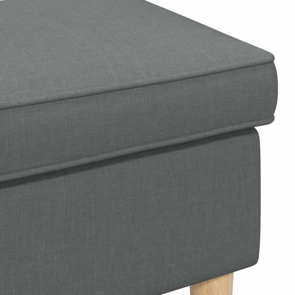 Fotpall Mörkgrå 55 x 35 x 41 cm Polyester