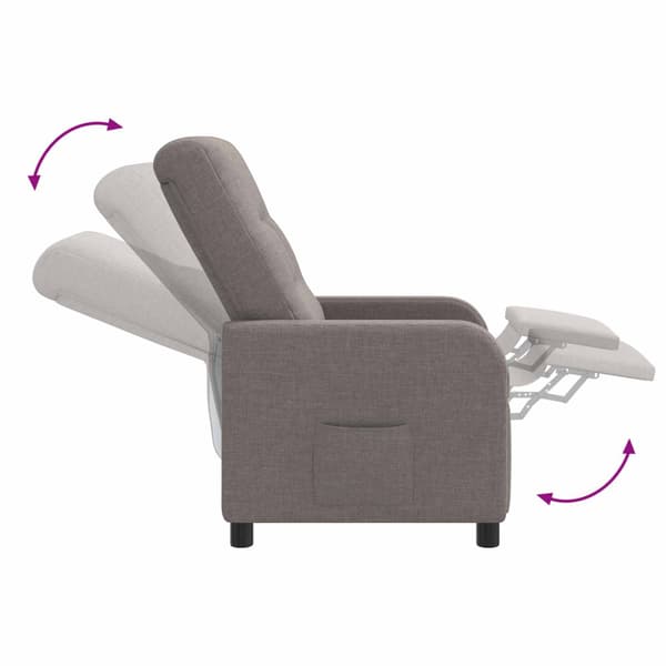 Recliner Taupe Tyg