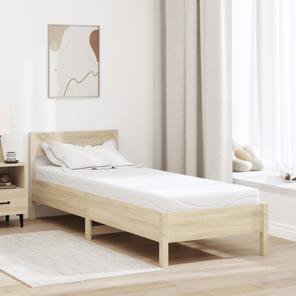 Madrass Vit 70 x 200 cm Jacquardtyg