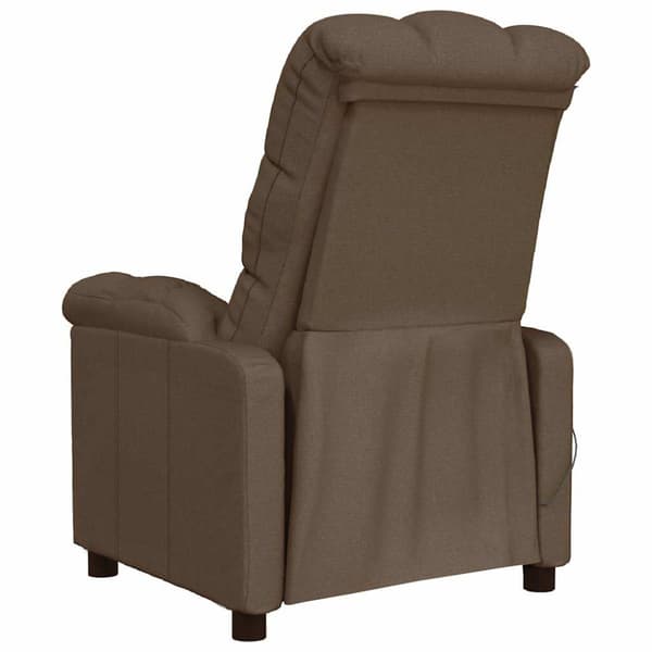 Massagefåtölj brun tyg