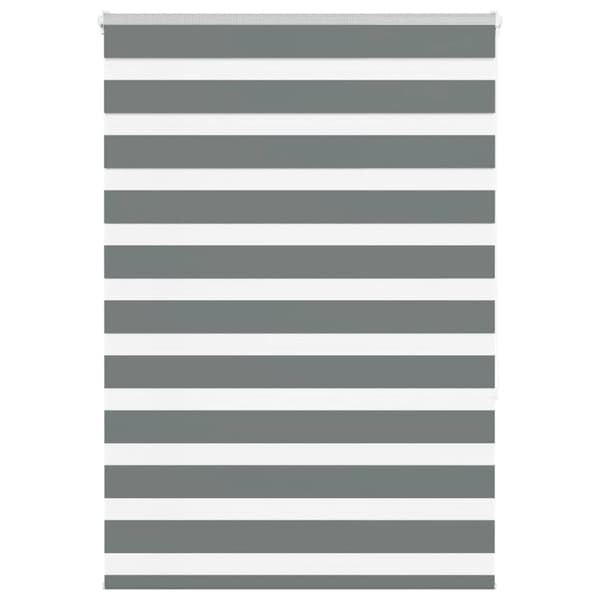 Rullgardin zebra mörkgrå 100x150 cm tyg bredd 95,9 cm polyester