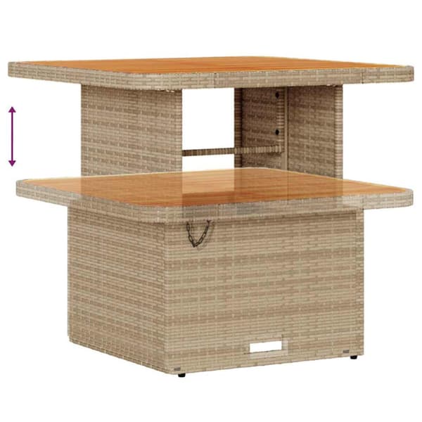 Trädgårdsoffset 8 st 7-Antal sittplatser Beige Poly rattan