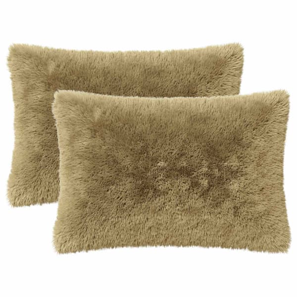 Kudde med kudde HEERLEN 2 st Ljusgrå PV Fleece