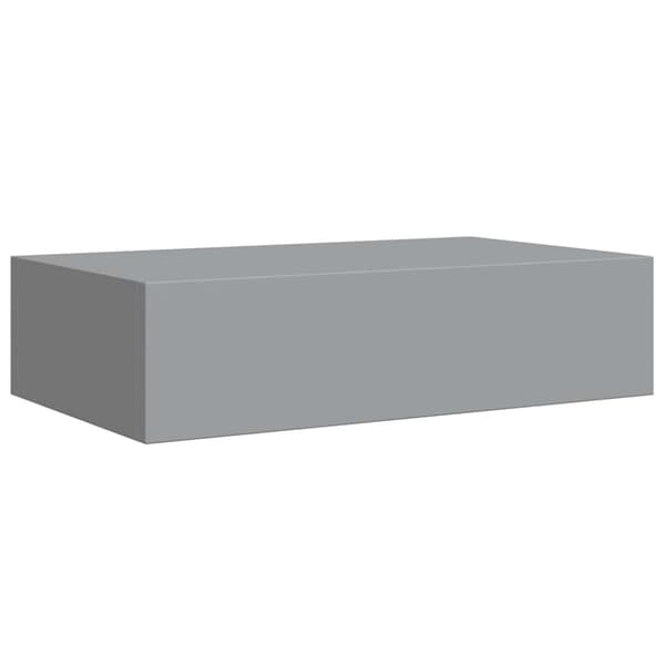 Väggmonterade lådor grå 2 st 40x23,5x10 cm MDF