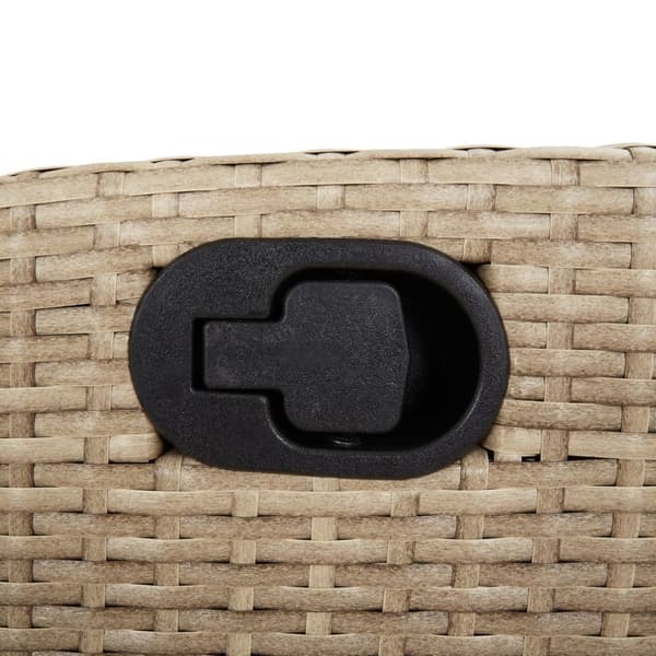 Bistrogrupp med dynor 3 delar beige konstrotting
