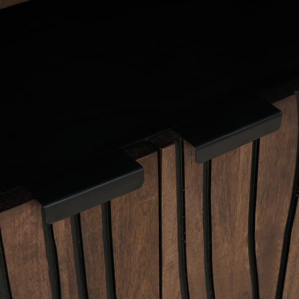 Sideboard med låda Brun 60 x 33 x 75 cm massivt mangoträ