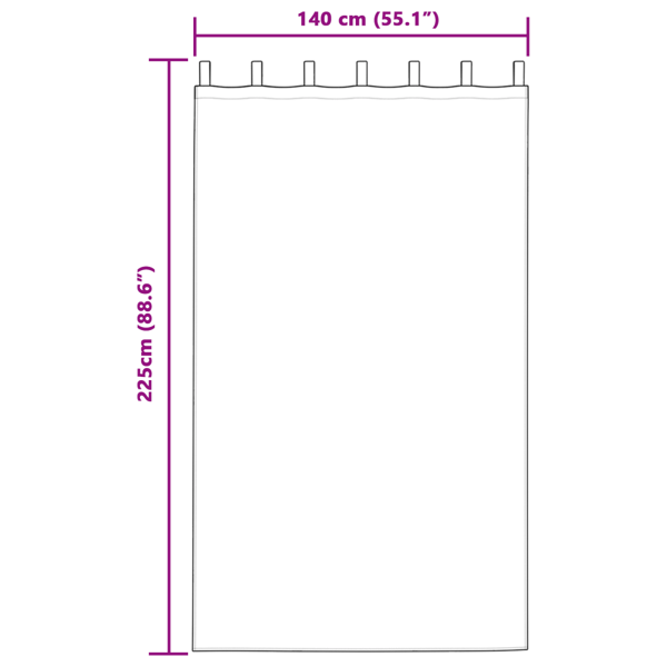 Mörkläggningsgardiner med Ringar 2 pcs Ljusbrun 225 x 140 cm