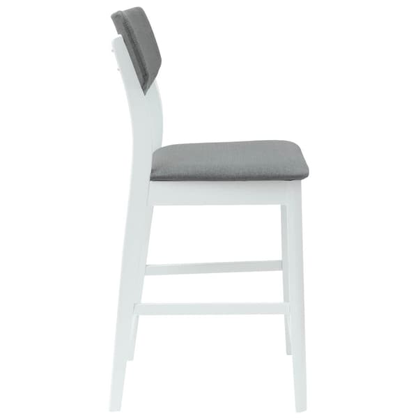 Matstolar 2 pcs Vit 48 x 49 x 95 cm Massiv Gummiträ