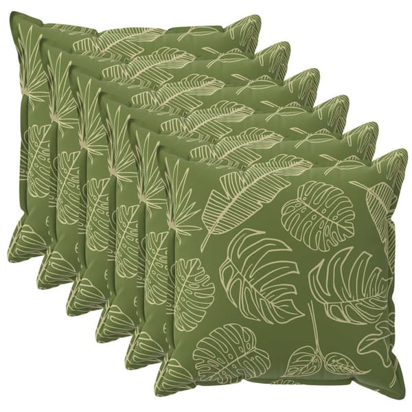 Kudde Löv med kudde HOUTEN 6 st Bladdesign Polyester