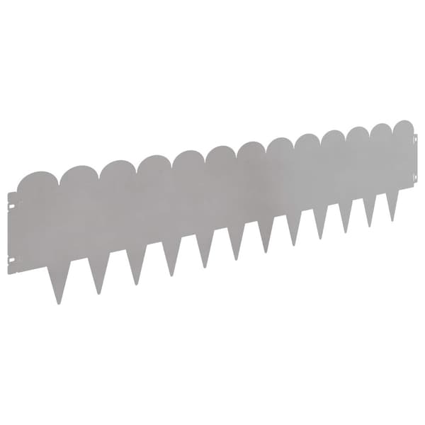 Kant för gräsmatta 30 pcs 103 x 25 cm Stål Silver