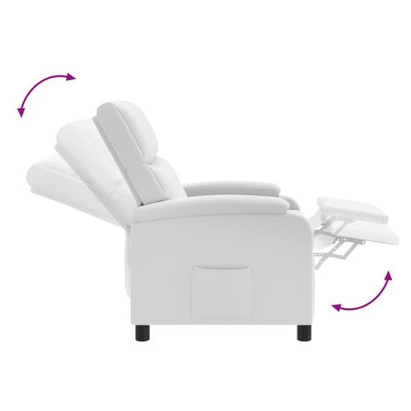 Recliner Vit Konstläder