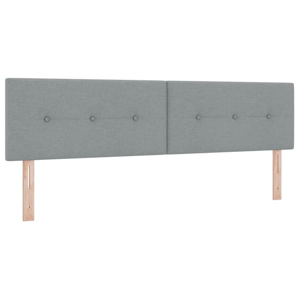 Ottoman säng med madrass Ljusgrå 180 x 200 cm Tyg