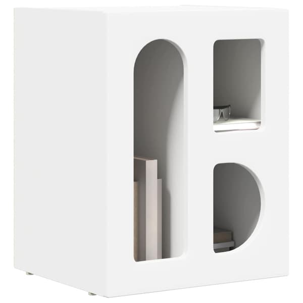 Sängbord 2 pcs Vit 40 x 35 x 50 cm Konstruerat trä