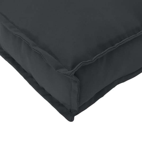 Pallkuddset 2 pcs Svart Oxford Tyg