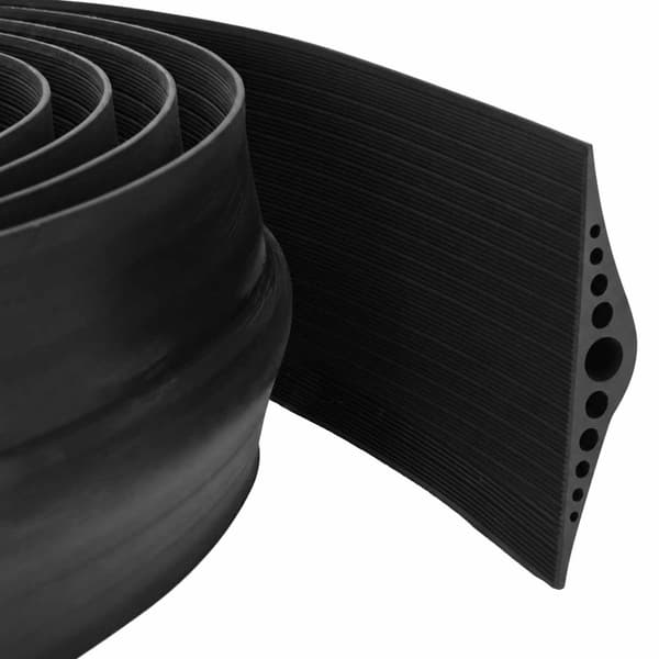Garagegolvförsegling Svart 155 x 28 mm 2,5 m EPDM-gummi