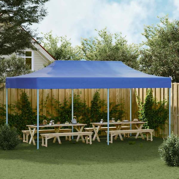 Pop-Up hopfällbart partytält 3x6 m blå