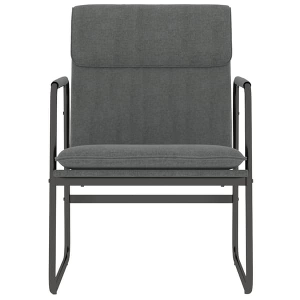 Loungestol mörkgrå 55x64x80 cm tyg