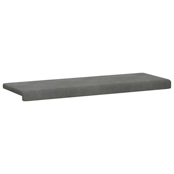 Bänk kudde Sammet (V) Mörkgrå Djup 35 cm