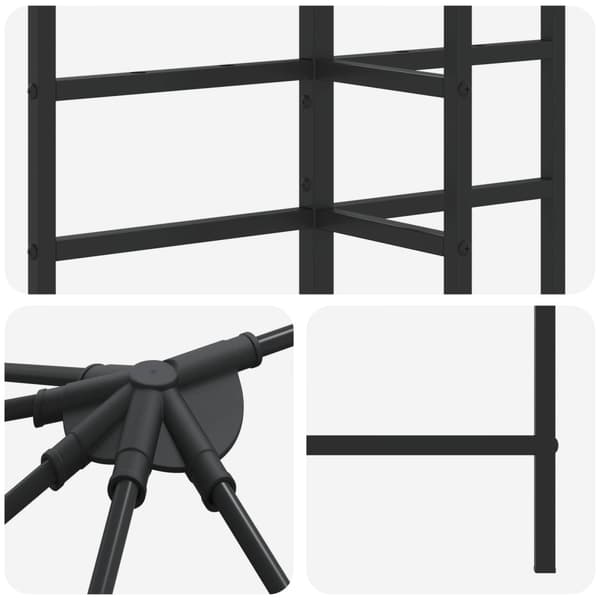 Gazebo Ram 6 x 3 m Svart Stål