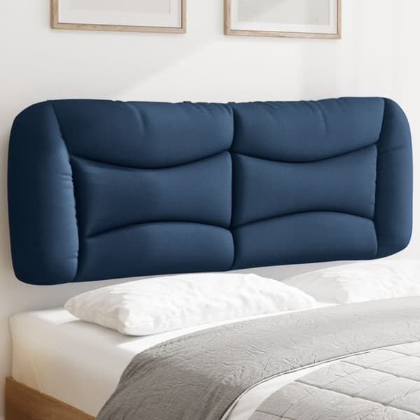 Headboard Cushion "Hvar" Blue 120 cm Fabric