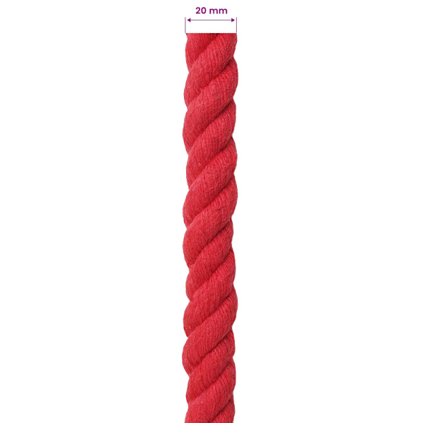 Rep Röd 2 x 2 x 5000 cm Bomull
