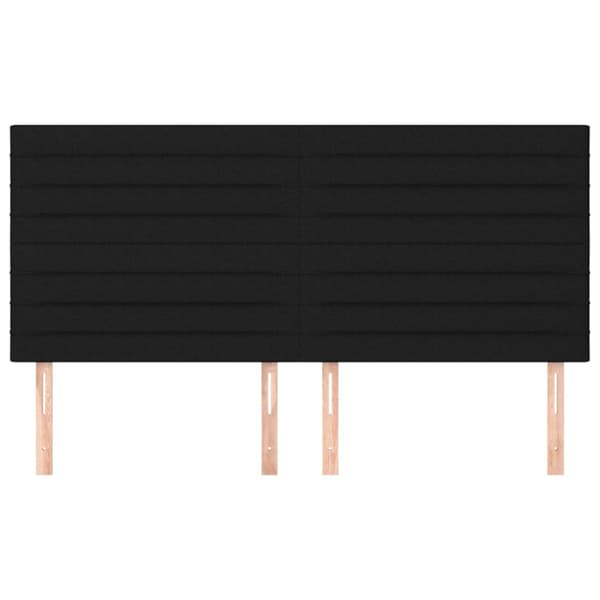 Sänggavel svart 160x5x118/128 cm tyg