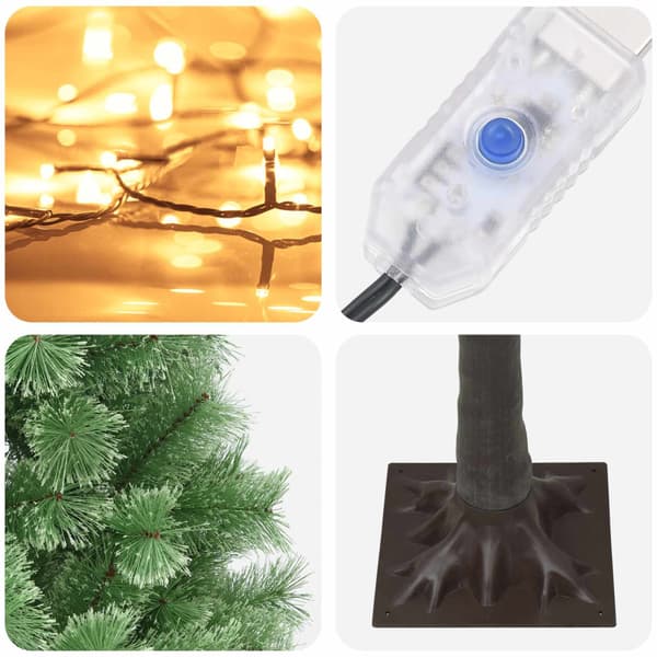 Plast Hingad Julgran 180 cm 300 LED-lampor Varmvit