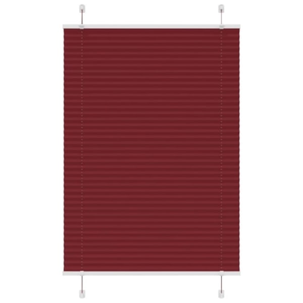 Plisserad persienn Bordeaux röd 90x150 cm tyg bredd 89,4 cm