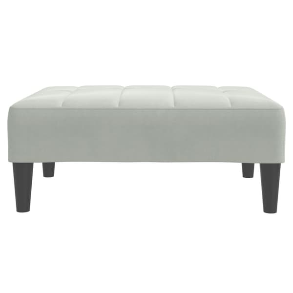 Fotpall Ljusgrå 77x55x31 cm sammet