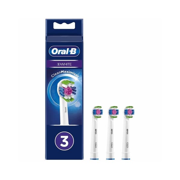 3D White Clean Max Toothbrush Head 3pc