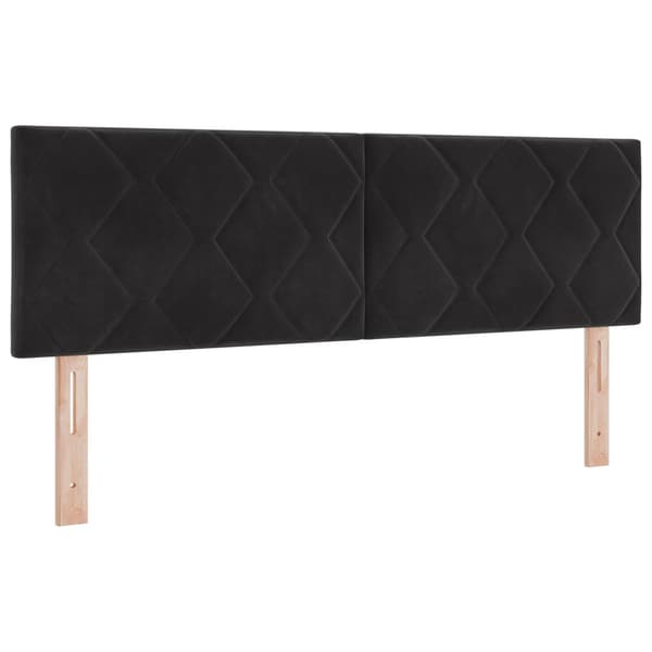Huvudgavel Svart 160 cm Sammet