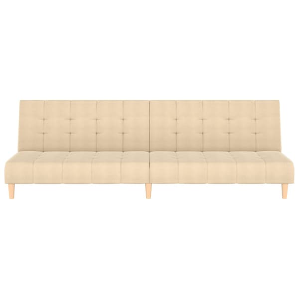 Bäddsoffa 2-sits gräddvit tyg