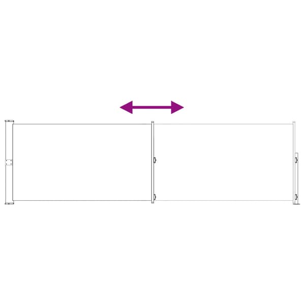 Utfällbar sidomarkis Antracit 300 x 140 cm Polyester