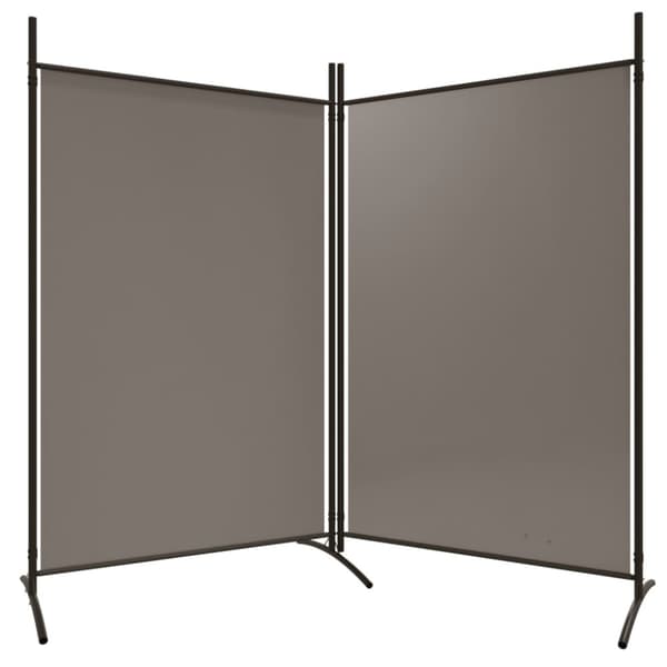 Rumsavdelare 2 paneler antracit 175x180 cm tyg