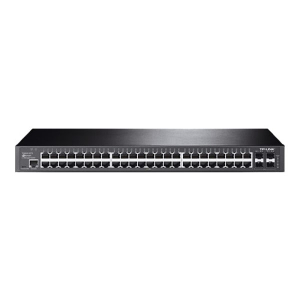 TP-Link JetStream T2600G-52TS - switch - 48 portar - Administrerad - rackmonterbar Svart