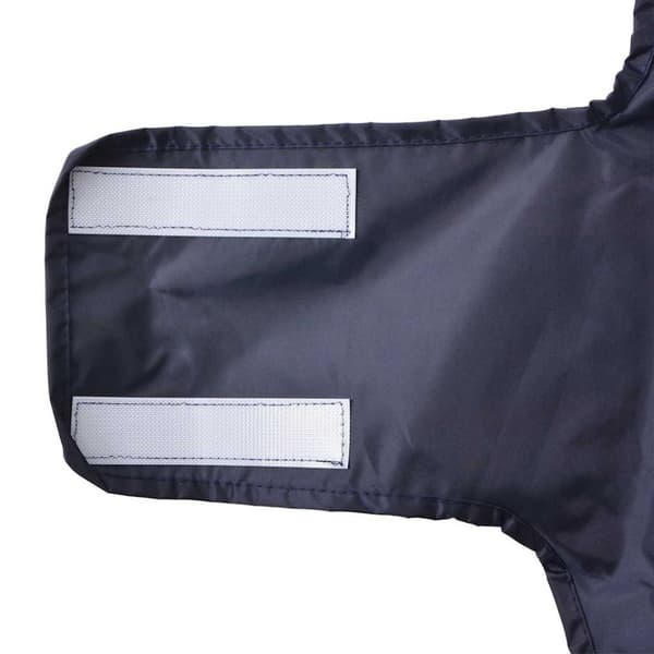 Regnrock för hundar med reflekterande remsor polyester marinblå