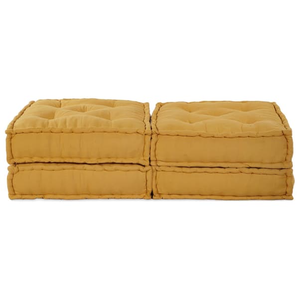 Modulsofa enhet 2 st Tyg Gul 140 x 70 x 36 cm