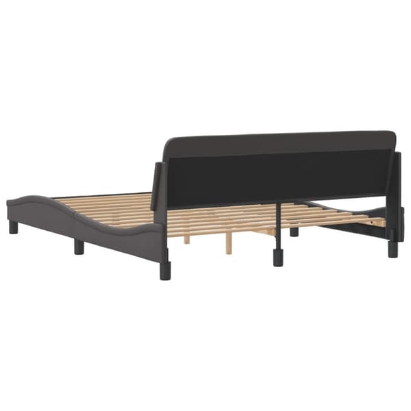 Bed Frame "Dover" Grey 160x200 cm Faux Leather