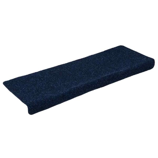 Trappmattor självhäftande 30 st 65x21x4 cm marinblå rektangulär kant