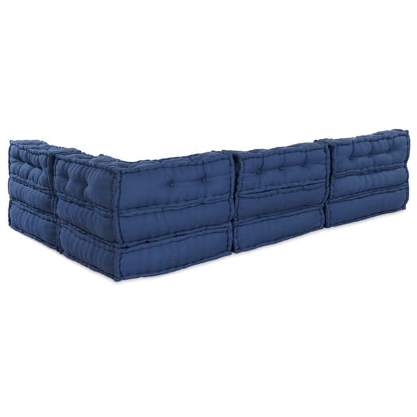 Modulsofa enhet 4 pcs Indigo Tyg