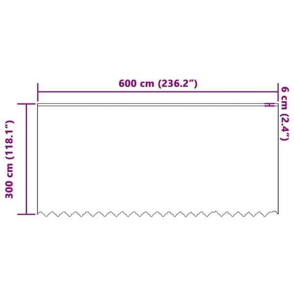 Spetsgardin med gardiner Blommor Vit 300 x 600 cm Polyester