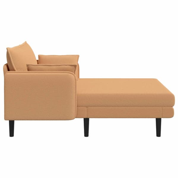 Stor schäslong Beige Bouclé
