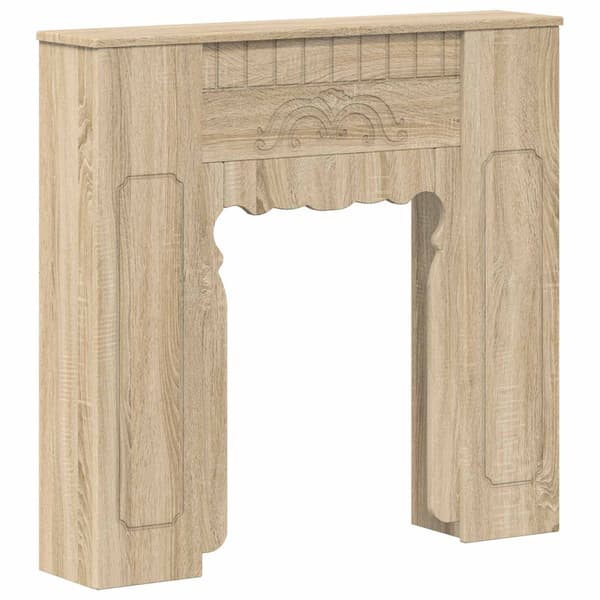Eldstadsram Sonoma-ek 93 x 20 x 89 cm Konstruerat trä