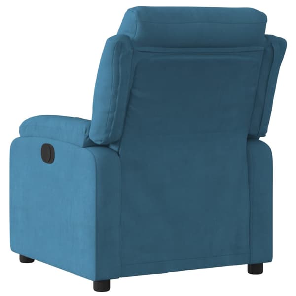 Reclinerfåtölj blå sammet