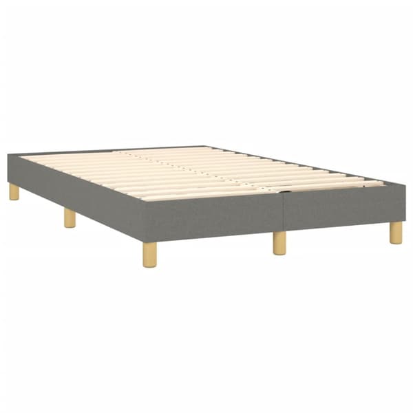 Ramsäng med madrass mörkgrå 120x200 cm tyg
