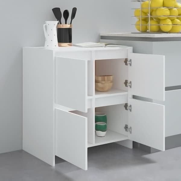 Skänkar 2 st vit 70x41x75 cm konstruerat trä