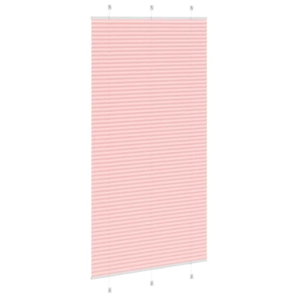 Plisserad persienn rosa 105x200 cm tyg bredd 104,4cm polyester