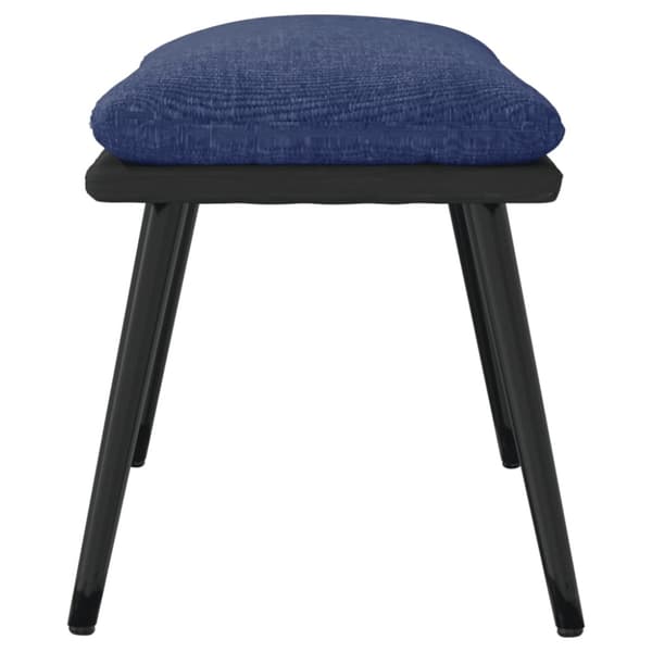 Fotpall blå 45x29,5x35 cm tyg och konstläder