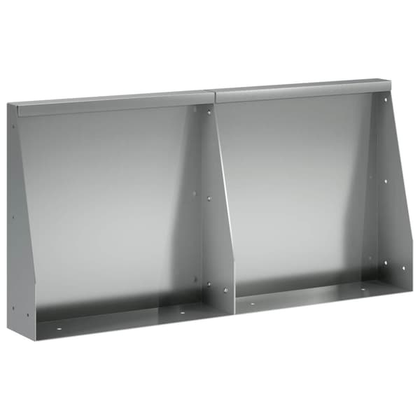 Stödvägg 2 st 40 x 12 x 50 cm Galvaniserat stål Silver